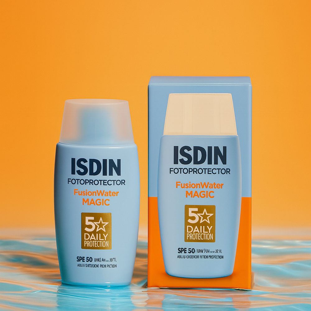 ضد آفتاب ایزدین مدل فیوژن واتر مجیک Fusion Water Magic حجم 50 میل ISDIN Fusion Water MAGIC SPF 50