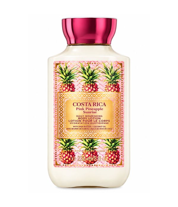 لوسیون بدن بث اند بادی ورکز مدل Costa Rica Pink Pineapple Sunrise حجم ۲۳۶ میلی‌لیتر