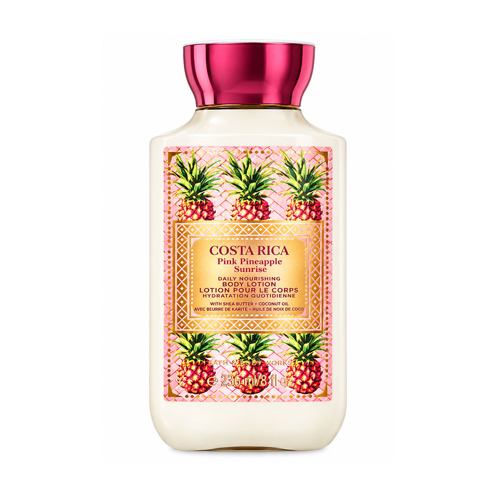 لوسیون بدن بث اند بادی ورکز مدل Costa Rica Pink Pineapple Sunrise حجم ۲۳۶ میلی‌لیتر