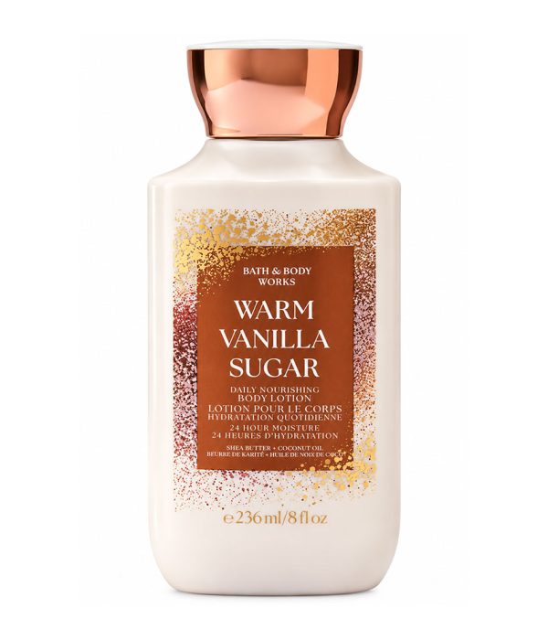 لوسیون بدن بث اند بادی ورکز مدل Warm Vanilla Sugar حجم ۲۳۶ میلی‌لیتر