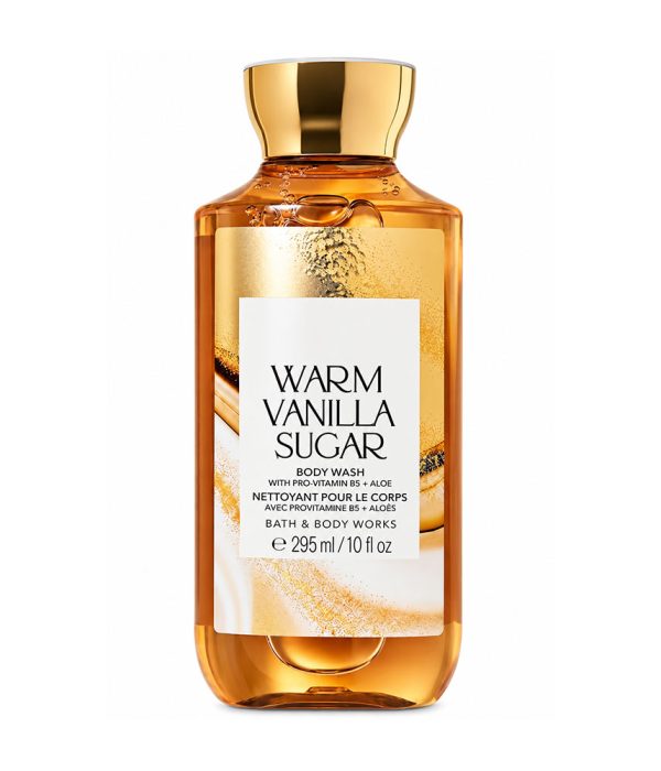 شوینده بدن بث اند بادی ورکز مدل Warm Vanilla Sugar حجم ۲۹۵ میلی‌لیتر