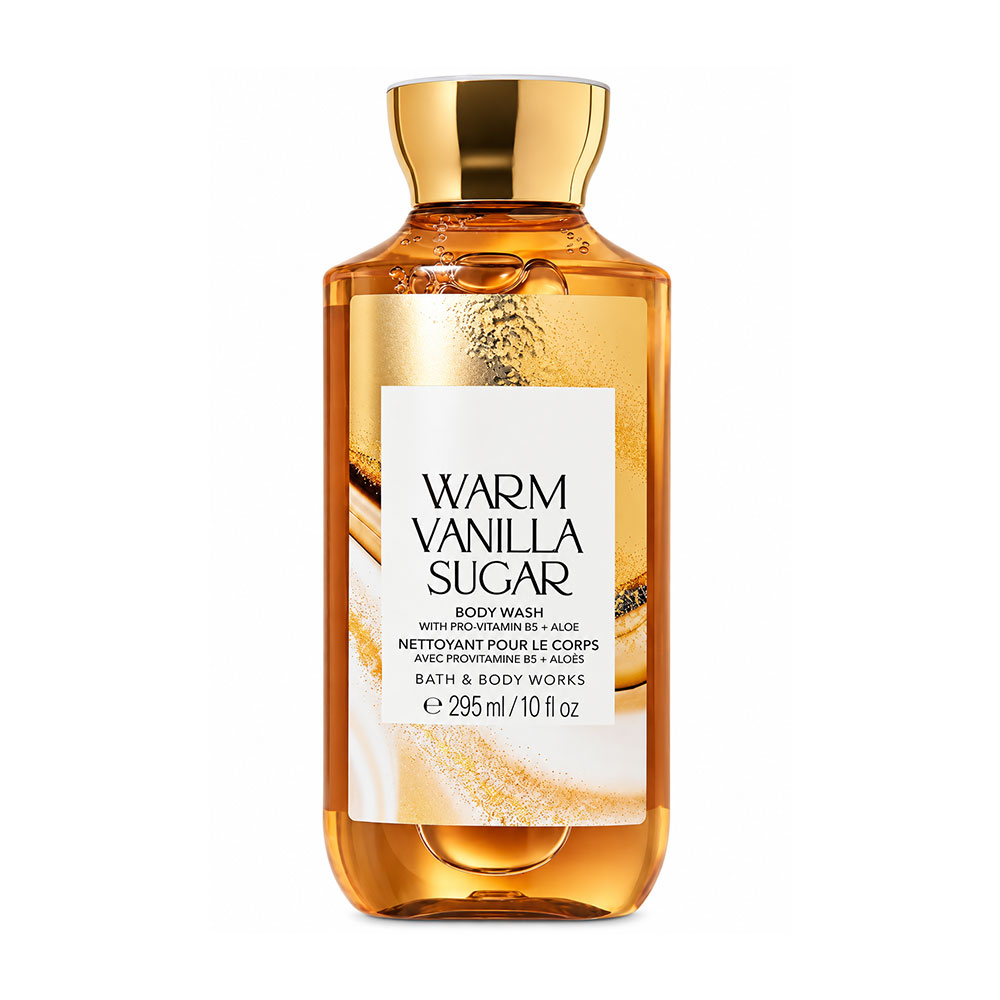 شوینده بدن بث اند بادی ورکز مدل Warm Vanilla Sugar حجم ۲۹۵ میلی‌لیتر