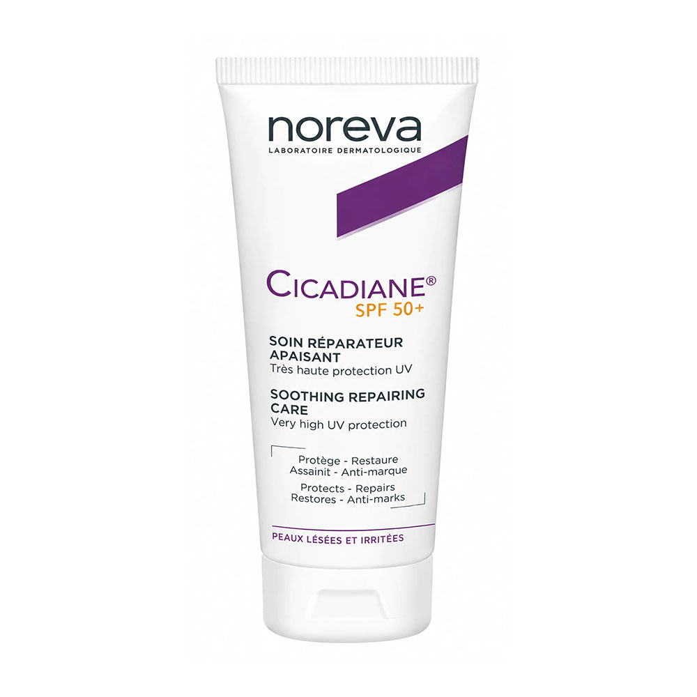 ضد آفتاب ترمیم کننده نوروا سیکادیان SPF 50+ حجم ۴۰ میل